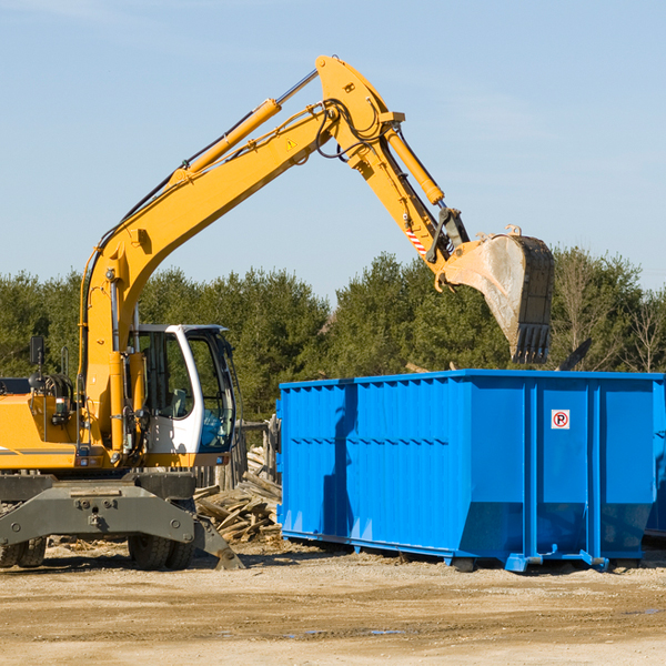 are there any restrictions on where a residential dumpster can be placed in Kanawha